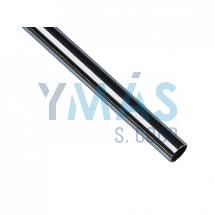 TUBO ARMARIO REDONDO 12MMX2M ACERO CROMADO BRILLO