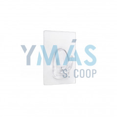 COLGADOR ADHERENTE REUTILIZ. BASE 60X47MM TRANSP.