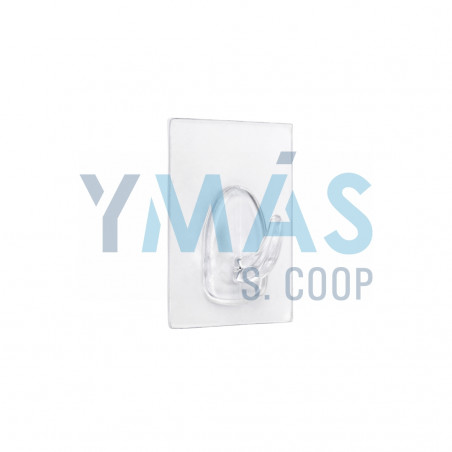 COLGADOR ADHERENTE REUTILIZ. BASE 60X47MM TRANSP.