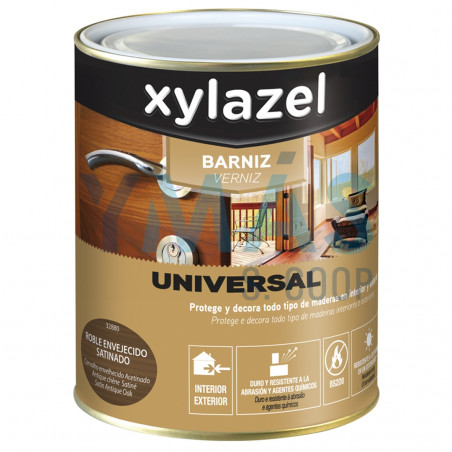 BARNIZ UNIVERSAL SATINADO ROBLE 750ML