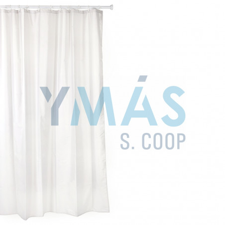 CORTINA BAÑO CON ANILLAS BLANCO 140X200CM