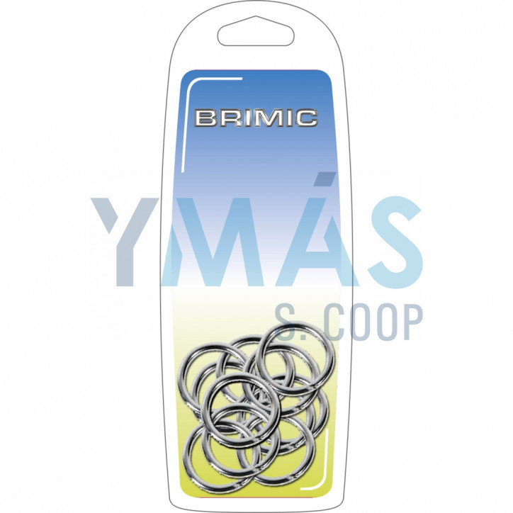 LLAVERO ANILLA NIQUEL 30MM 15 UNIDADES