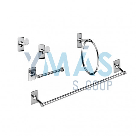 ESTUCHE BAÑO 5 PIEZAS ACERO INOX