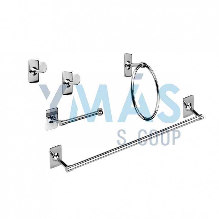 ESTUCHE BAÑO 5 PIEZAS ACERO INOX