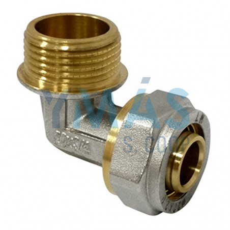 CODO MACHO MULTICAPA A COMPRESION DN25X1"