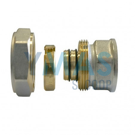 ENLACE MIXTO A COMPRESION HEMBRA A COBRE DN15X1/2"