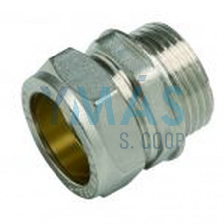 ENLACE MIXTO A COMPRESION MACHO A COBRE DN18X3/4"