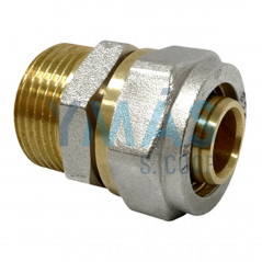 ENLACE MIXTO A COMPRESION MACHO MULTICAPA 20X1/2"
