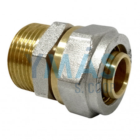 ENLACE MIXTO A COMPRESION MACHO MULTICAPA 20X1/2"
