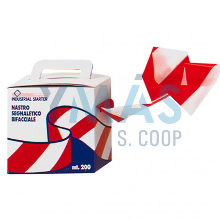 CINTA SEÑALIZACION ROJA BLANCA 70MMX200M