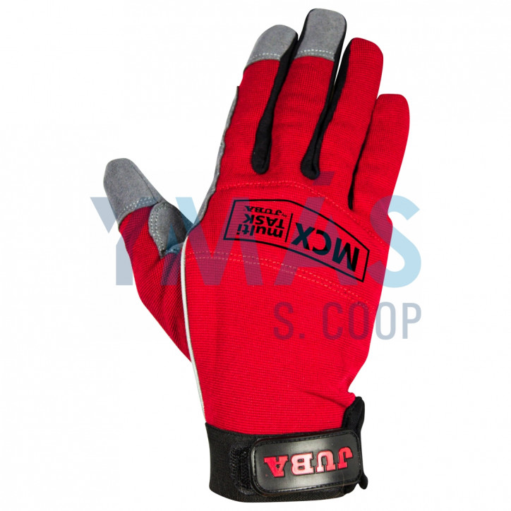 GUANTE PIEL MECANIX ROJO REFUERZO 8