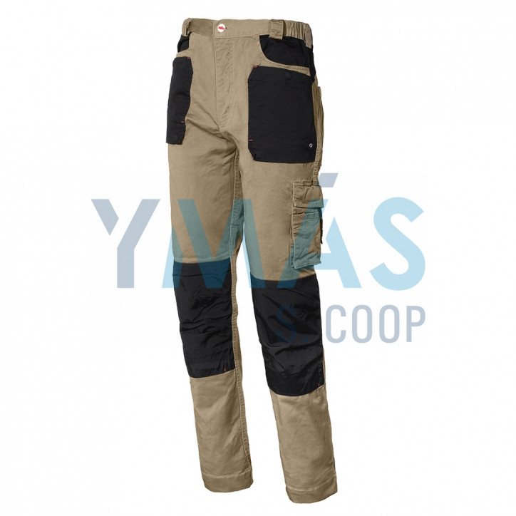 PANTALON STRETCH BEIGE NEGRO M
