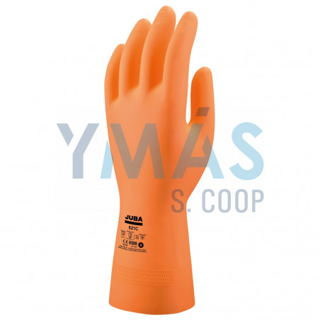 GUANTE LATEX 1MM QUIMICO NARANJA 8