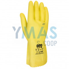 GUANTE LATEX AMARILLO T-8 FLOCADO LIGERO