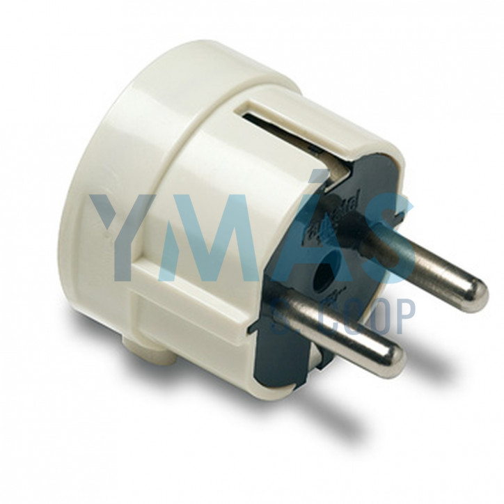 CLAVIJA ACODADA 4,8MM TT 16A-250 BLANCO