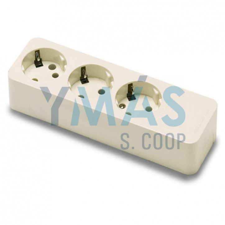 BASE MULTIPLE 3 TOMAS TT 16A-250V