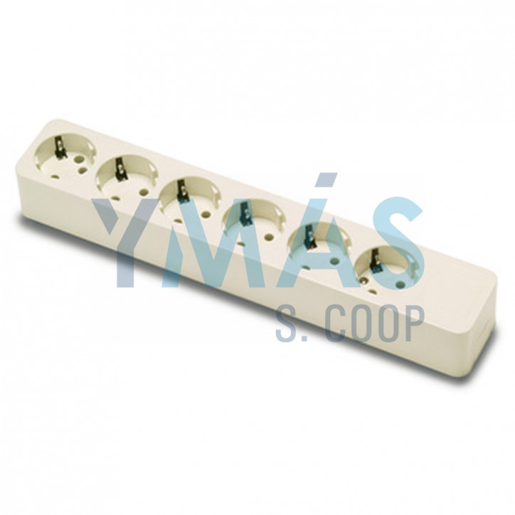 BASE MULTIPLE 6 TOMAS TT 16A-250V