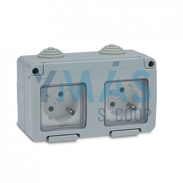 BASE DOBLE ESTANCA SUPERFICIE TT 16A-250V