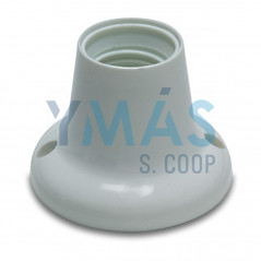 PORTALAMPARAS ZOCALO RECTO E-27 BLANCO