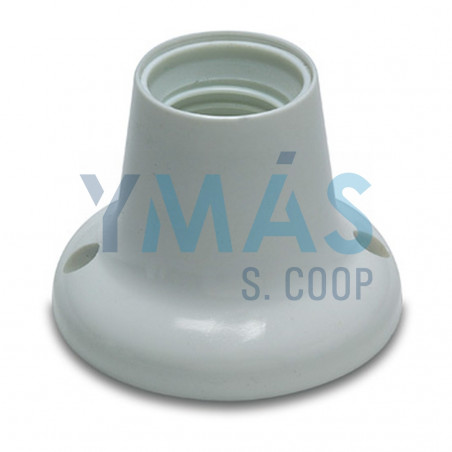 PORTALAMPARAS ZOCALO RECTO E-27 BLANCO