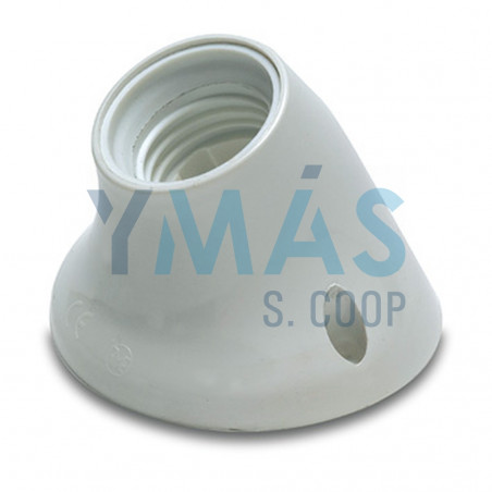 PORTALAMPARAS ZOCALO CURVO E-27 BLANCO