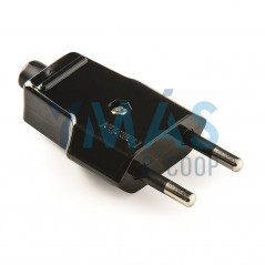 CLAVIJA PLANA 10A-250V NEGRO