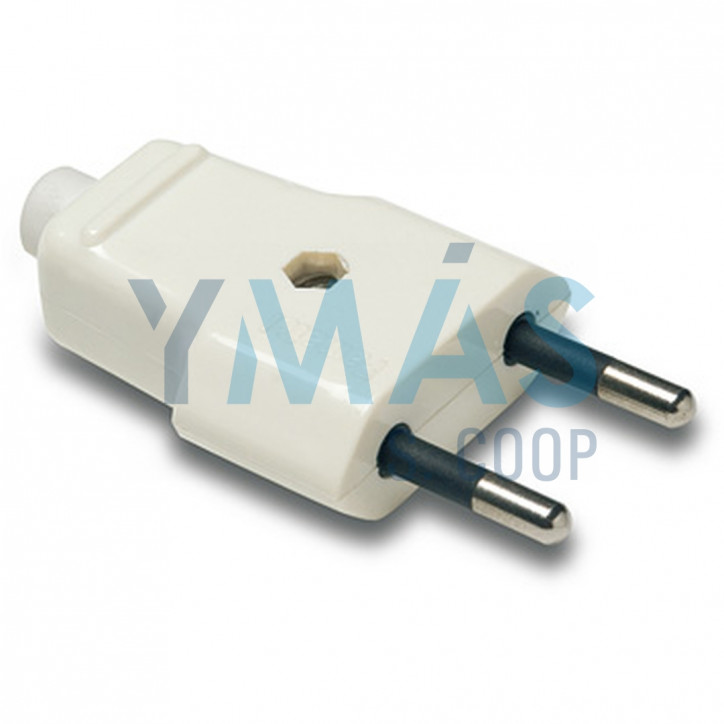 CLAVIJA PLANA 10A-250V BLANCO