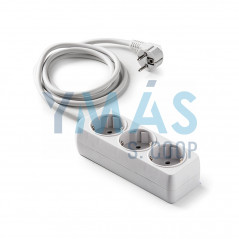 BASE MULTIPLE 3 TOMAS 1,5 M BLANCO