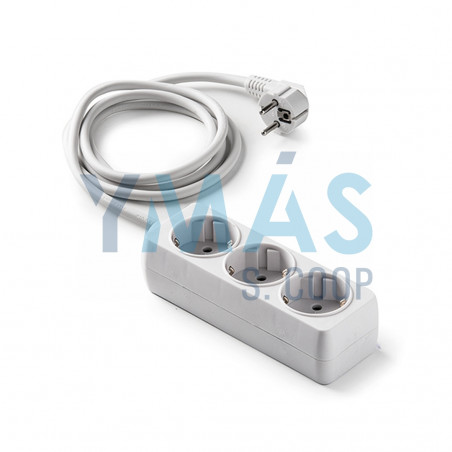 BASE MULTIPLE 3 TOMAS 1,5 M BLANCO