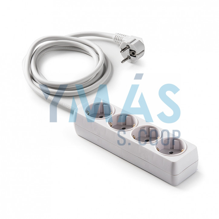 BASE MULTIPLE 4 TOMAS 1,5M BLANCO