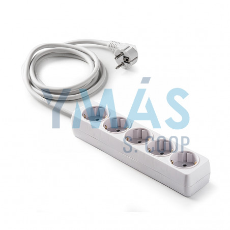 BASE MULTIPLE 5 TOMAS 1,5M BLANCO