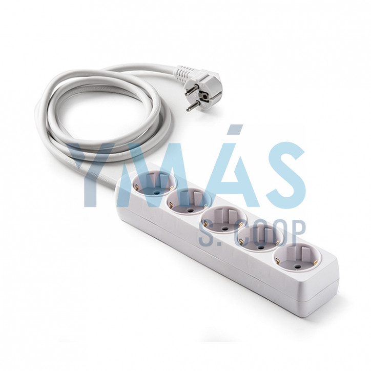 BASE MULTIPLE 5 TOMAS 1,5M BLANCO