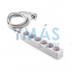 BASE MULTIPLE 6 TOMAS 1,5M BLANCO
