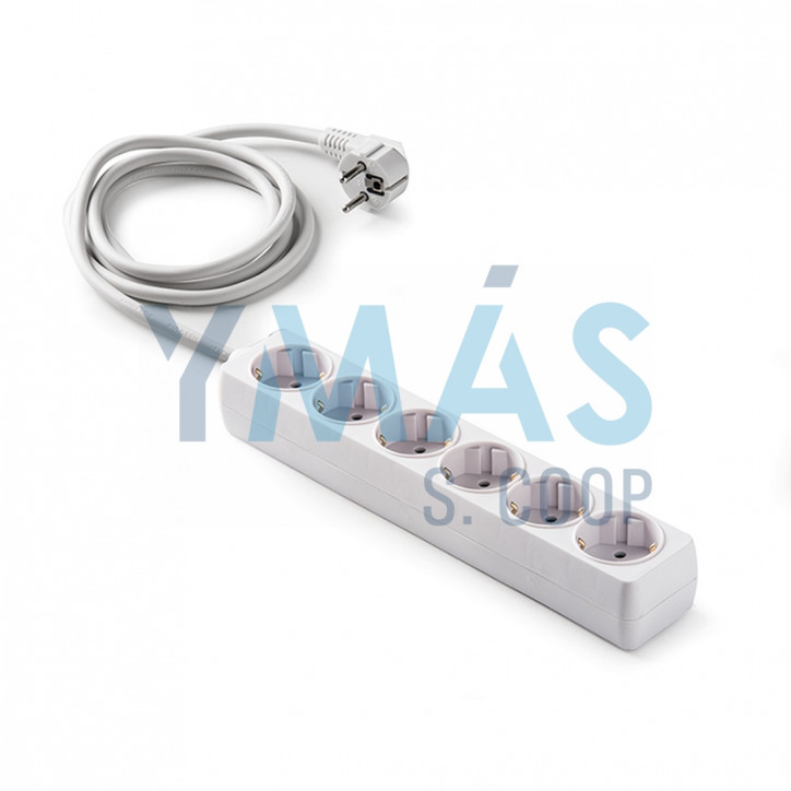 BASE MULTIPLE 6 TOMAS 1,5M BLANCO