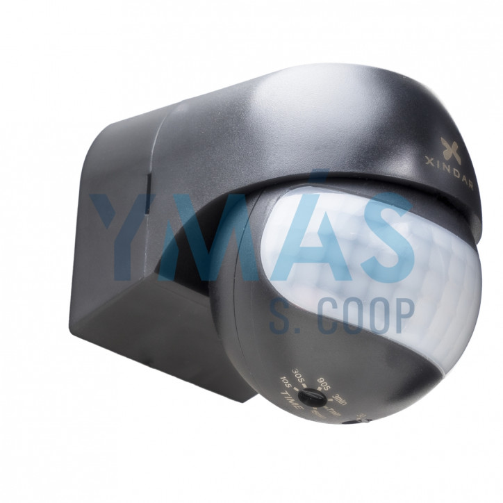 DETECTOR DE MOVIMIENTO PARED PIR 180§ NEGRO