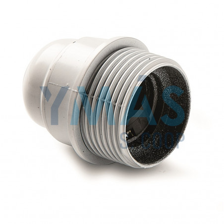 PORTALAMPARAS ROSCADA CON TOPE E-27 BLANCO