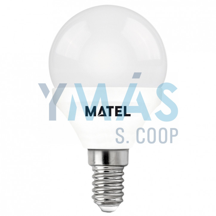 LAMPARA LED ESFERICA E14 7W FRIA 700 LUMENS