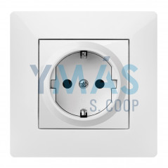 BASE ENCHUFE TT 16 A 250V BLANCO HABITAT 15