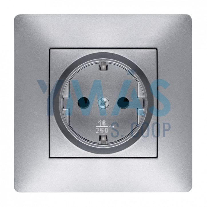 BASE ENCHUFE TT 16 A 250V ALUMINIO HABITAT 15