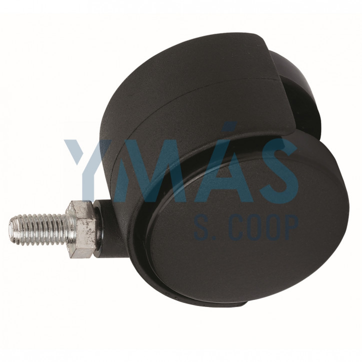 RUEDA GIRATORIA DK PP D40 NEGRO M 6X15MM 20KG