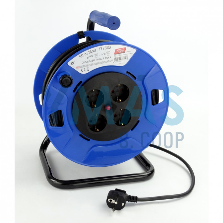 ENROLLACABLE 50M 3x1,5MM 3000W C/PROTECTOR IP20