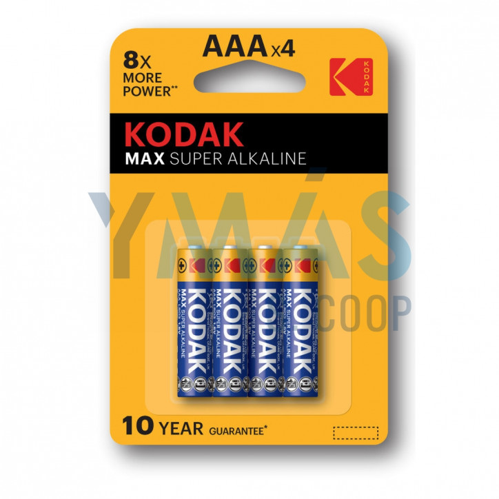 PILA ALCALINA MAX 1.5V LR3 4 UNIDADES