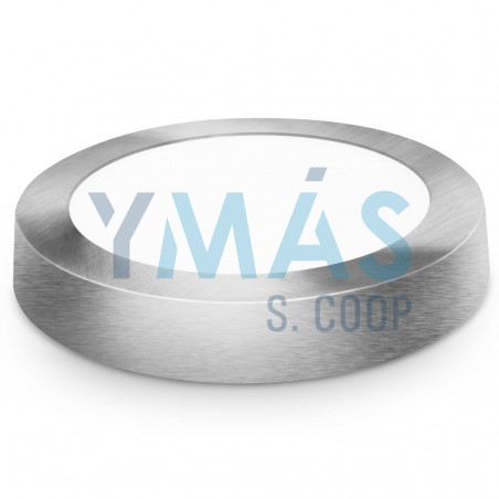 DOWNLIGHT LED REDONDO PLATA SUPERFICIE 18W FRIA