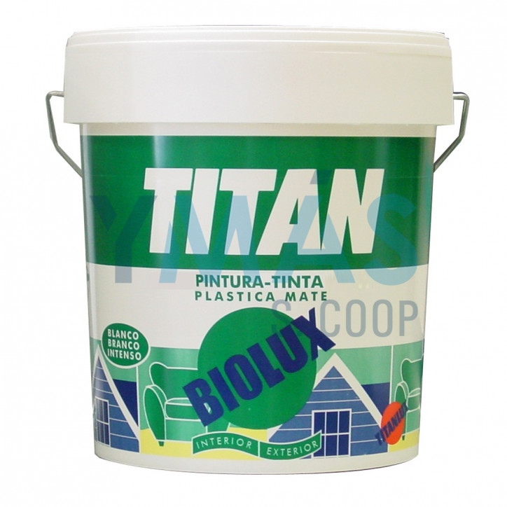 PINTURA PLASTICA EXTERIOR BIOLUX BLANCO MATE 4L