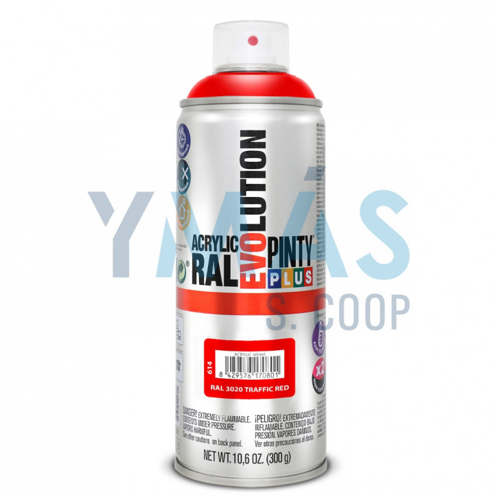 PINTURA SPRAY ACRILICA RAL 3020 ROJO 400ML