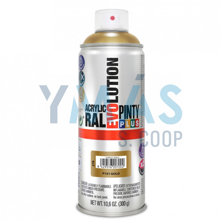 PINTURA SPRAY ACRILICA ORO EV151 BRILLANTE 400ML