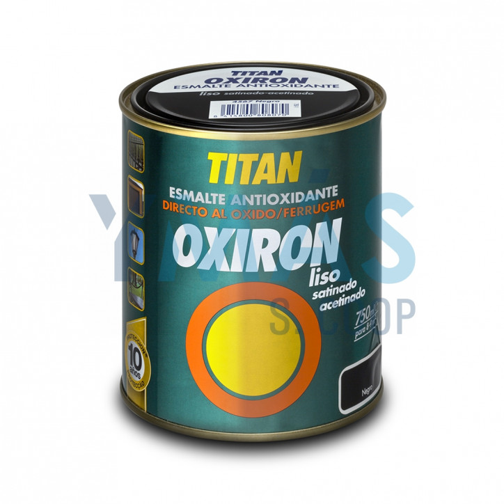 PINTURA OXIRON LISO SATINADO NEGRO FORJA 375ML