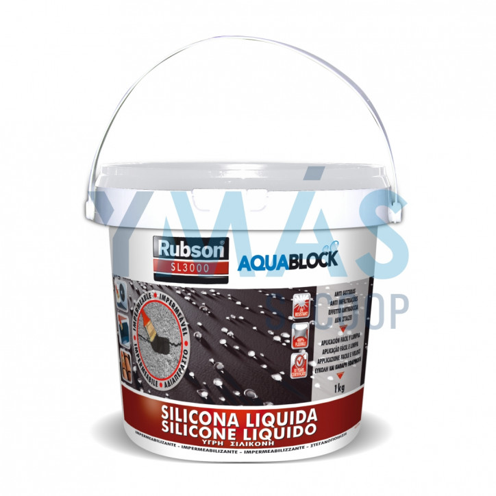 SILICONA LIQUIDA 1KG BLANCA AQUABLOCK