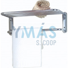 ESTANTE BAÑO ACERO INOX 47.5X16.5X21CM