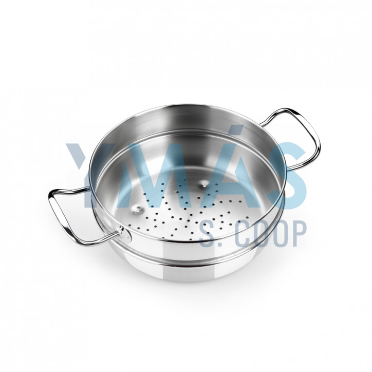 CESTILLO VAPOR ACERO INOX CON ASAS 24CM